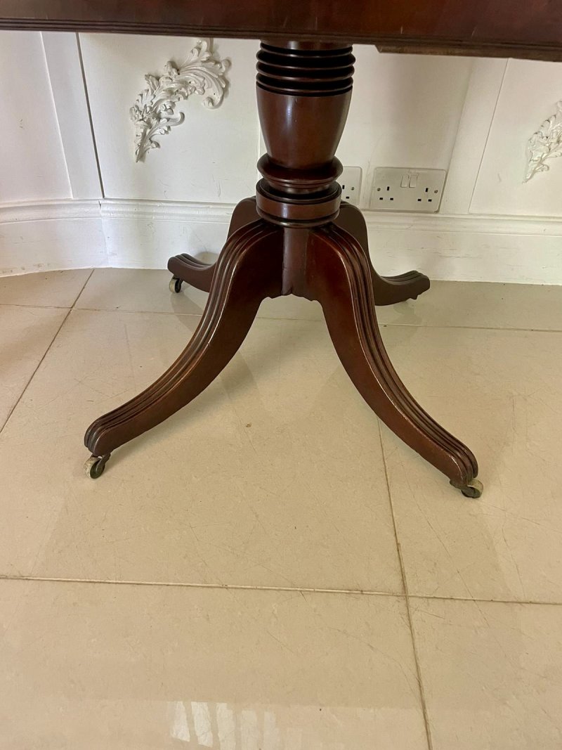 Antique Regency Quality 6 Seater Mahogany Dining/Console Table - Image 12